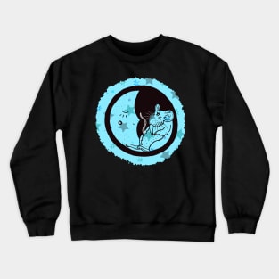 Cute Magical Moon Rat With Stars Crewneck Sweatshirt